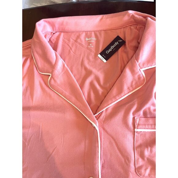 NWT GAP Body Womens Pink Pajama Set X Large Short Sleeves Shorts Classic - Picture 10 of 10